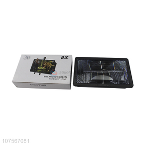 Best Price Portable Mobile Phone Screen Magnifier 3D 8X Enlarger Amplifier