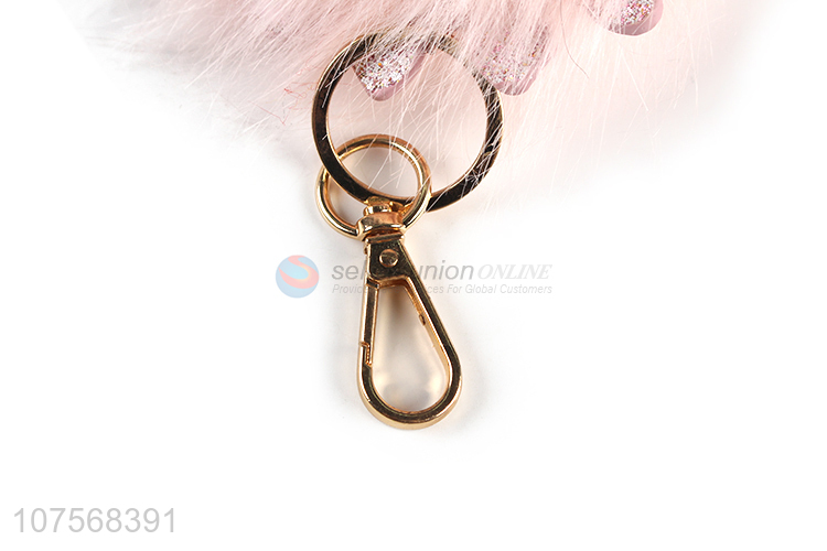 Good sale plush bag pendant pom pom key chain swing key chain