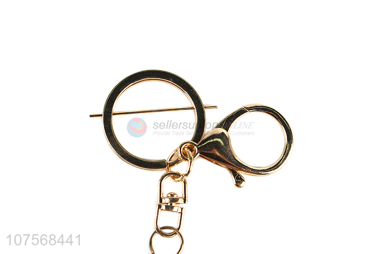 Promotional lovely deer hair ball key chain faux fur ball bag pendants