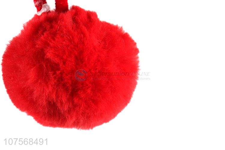 Good quality faux fur ball hair ties pom pom ponytail holder fashion accessories