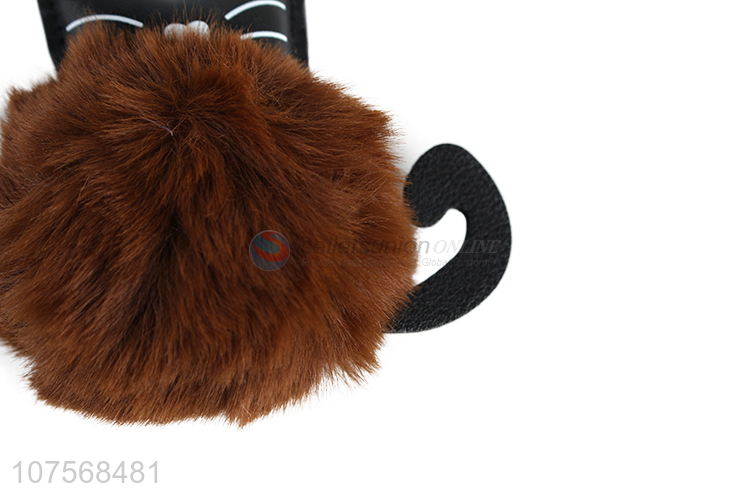 New arrival fluffy cat key chain fluffy faux fur ball bag pendants
