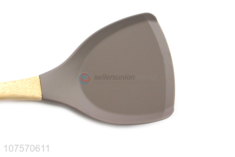 New Product Cooking Spatula Silicone Spatula With Wooden Handle