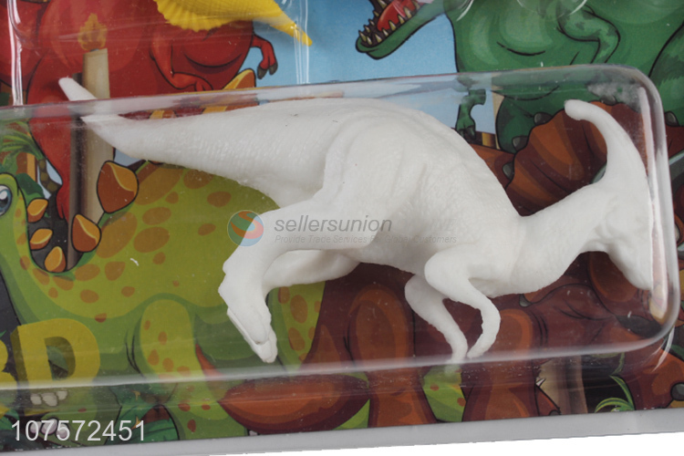 Contracted Design White Dinosaur Model Diy Hand Painted Educational Toys