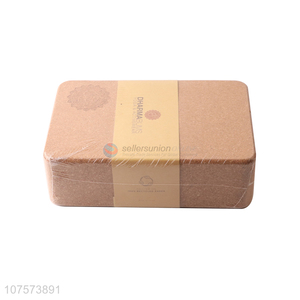 Good quality fitness training assistance natural cork yogo brick