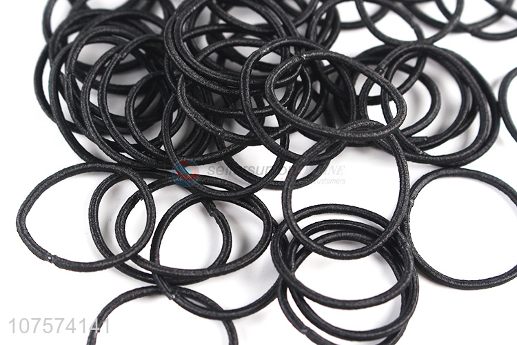 Best Selling 2 mm Bright Yarn Rubber Band Black Hair Ring