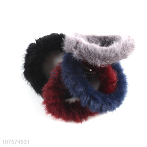 Good sale imitated rabbit fur hair ties autumn and winter hair bands