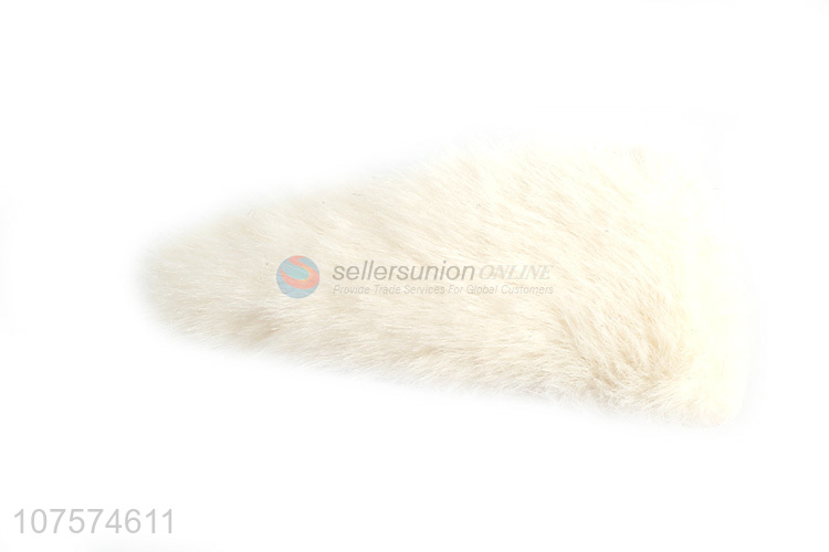 New arrival autumn and winter faux rabbit fur hair clip Korean style hairpin