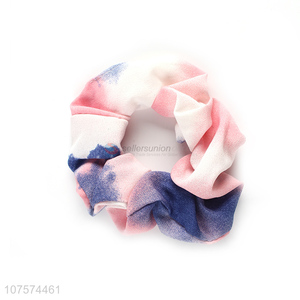 Wholesale color gradient design polyester hair scrunchies fashion headwear