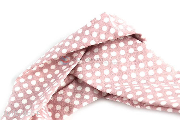 Hot sale fashionable polka dot headband elastic hairband for female