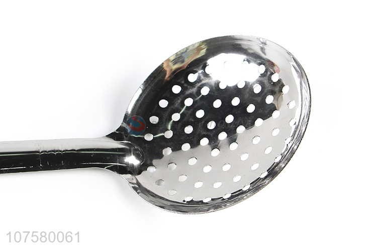 Wholesale cooking tools stainless iron slotted spoon metal strainer spoon