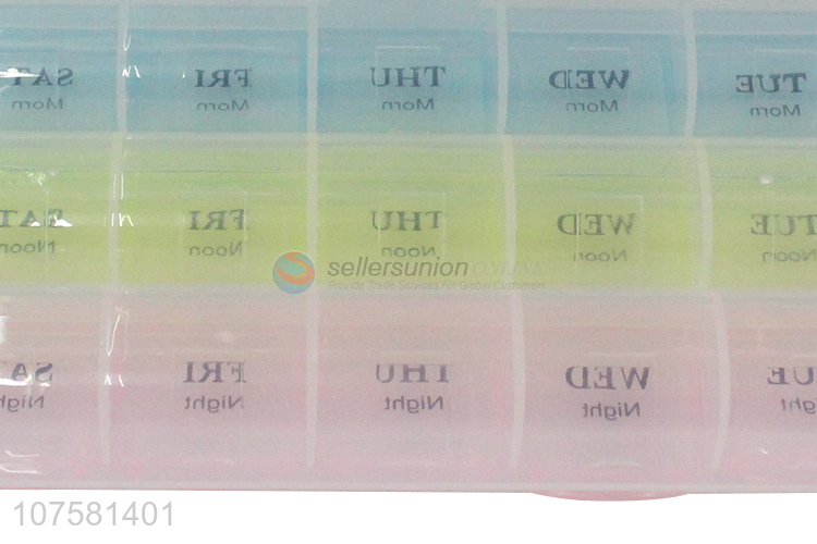 Portable Weekly Pill Box Pill Organizer Storage Box