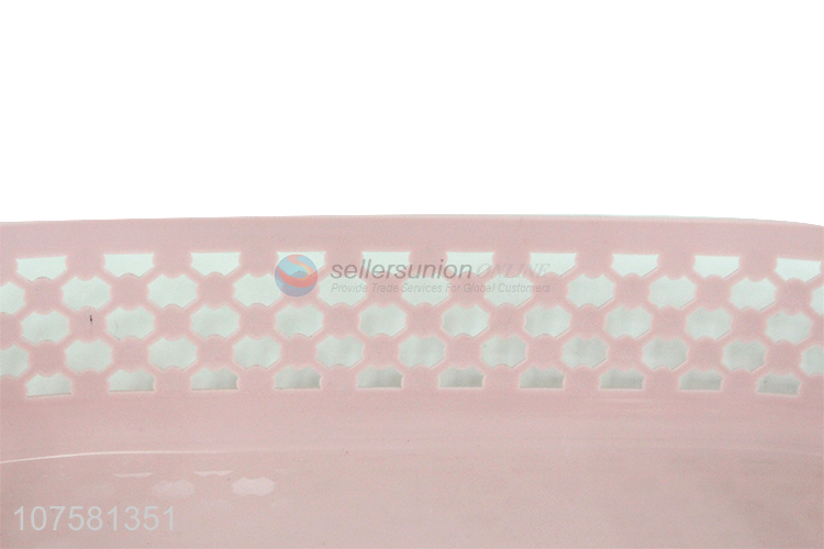 Popular Rectangle Plastic Storage Basket With Handle