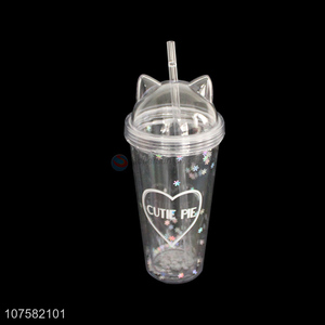 Custom Cat Design Straw Cup Drinking Cup Juice Cup