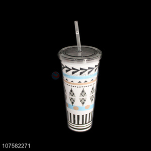 Hot Sale Plastic Straw Cup Juice Cup Water Cup