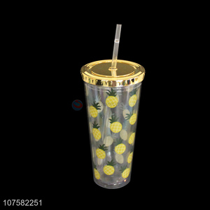 Fashion Fruit Pattern Straw Cup Drinking Cup Water Cup