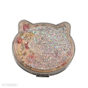 Cute Design Glitter Makeup Mirror Pocket Mirror