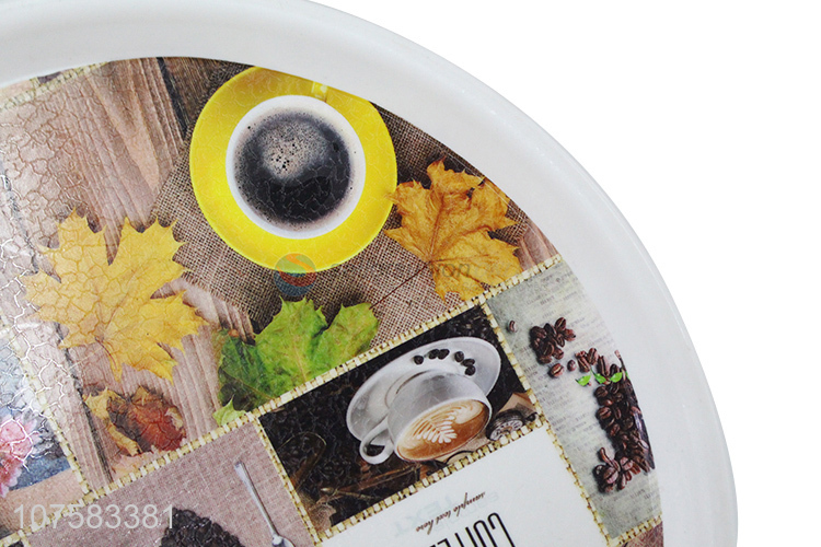 Good Quality Round Plastic Tray Fashion Serving Tray