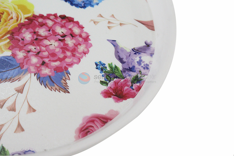 Wholesale Fashion Printing Round Plastic Tray Serving Tray