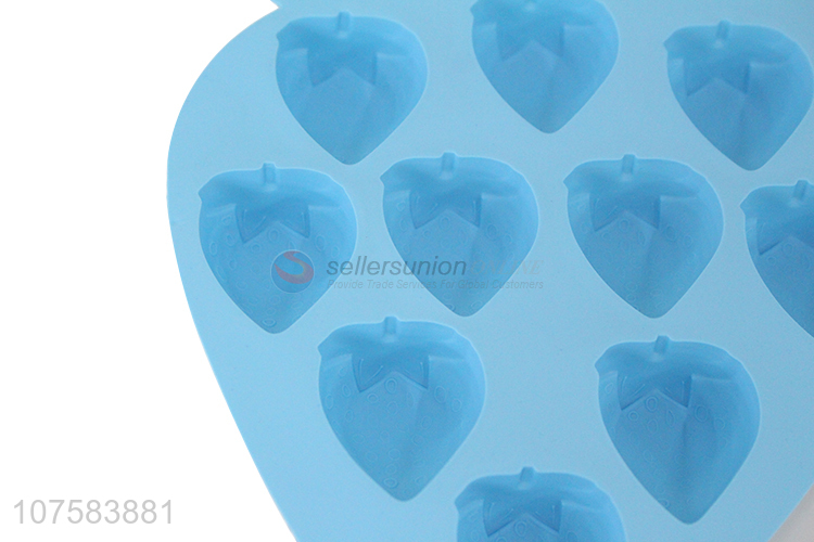 Best Selling Strawberry Shape Silicone Ice Cube Tray Ice Mould