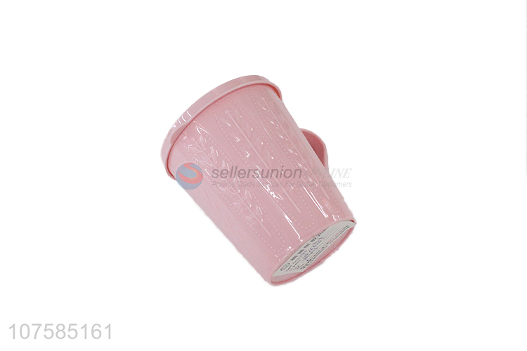 Hot Selling Pink Plastic Water Cup With Lid