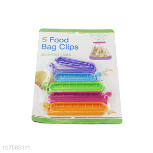 Creative Design 5 Pieces Plastic Clip Food Bag Clip Set