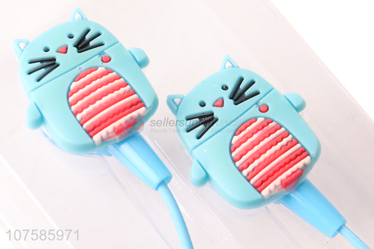 Promotiona cute owl universal handsfree in ear headphone music earphones