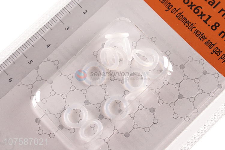 Premium quality 9.6*6*1.8mm white silicone seal ring for sealing