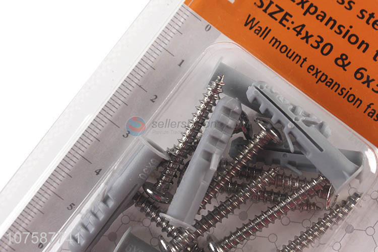 Premium quality stainless steel screw & expansion tube set