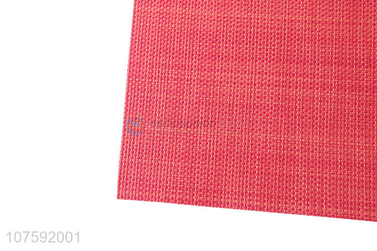 Factory Price Red PVC Placemat Cheap Non-Slip Table Mat