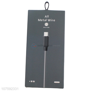 Wholesale Metal Wire Micro-USB Data Cable