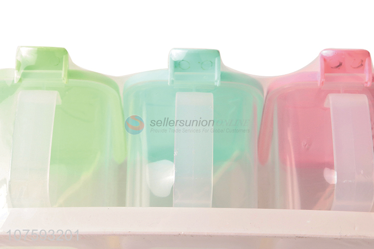 New arrival plastic condiment pot plastic seasoning box set