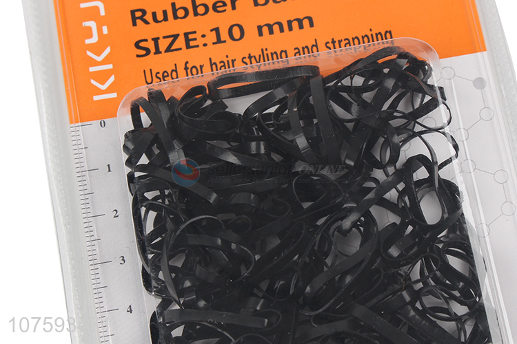 Low price black round children rubber bands hair accessories