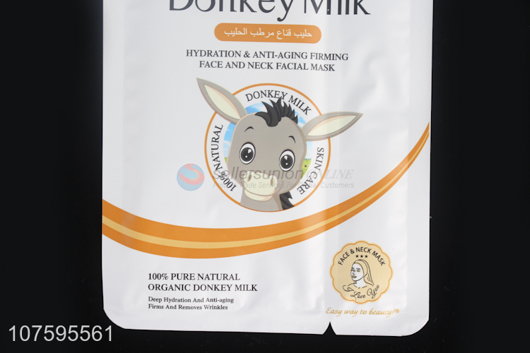 High Sales Donkey Milk Hydration Anti-Aging Firming Face And Neck Mask