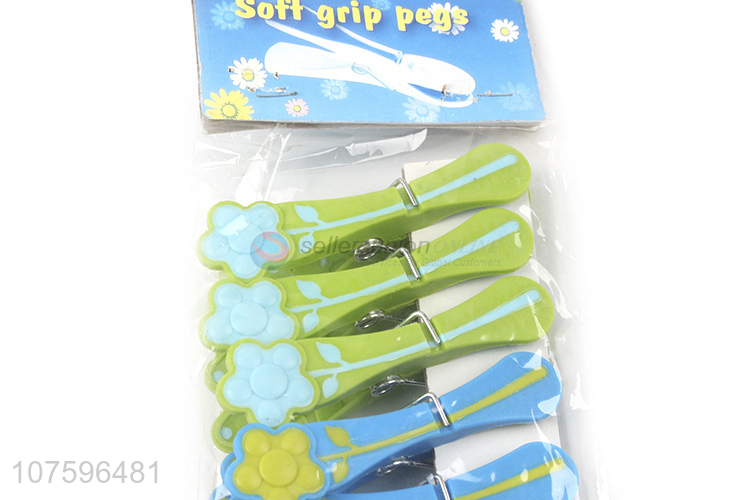 Top Selling Flowers Printing Colorful Clothespins Fashion Clothes Pegs