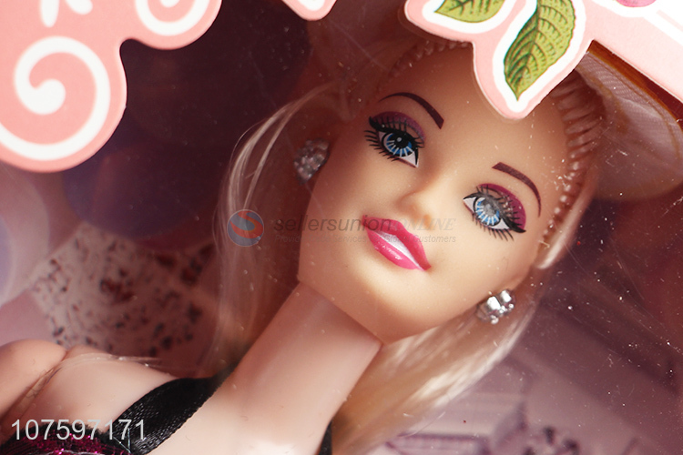 New products 11inch solid body moveable joints pretty girl doll set