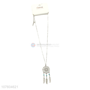 Hot products dreamcatcher pendant necklace silver women necklace