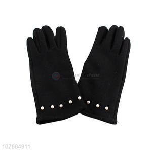 Hot sale ladies outdoor driving gloves winter warm fleece gloves