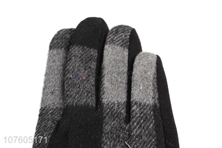Wholesale ladies wool-like gloves fashion winter warm driving gloves