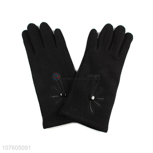 Low price fashion winter warm fleece lined gloves driving gloves
