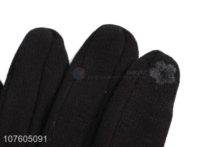 Low price fashion winter warm fleece lined gloves driving gloves