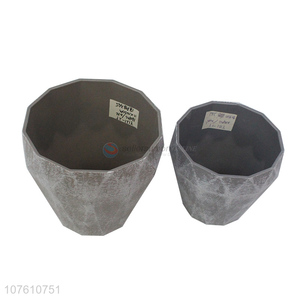 Popular products office desktop plastic planter imitation cement flower pot