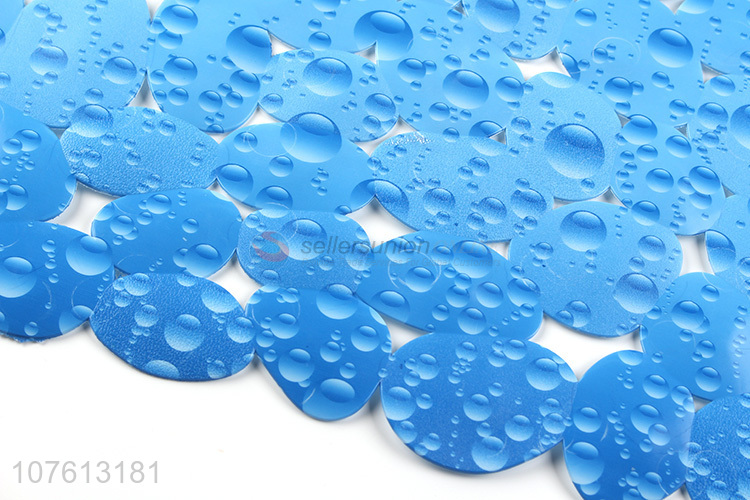 Fashion design waterdrop stone bath mat 100% pvc shower mat