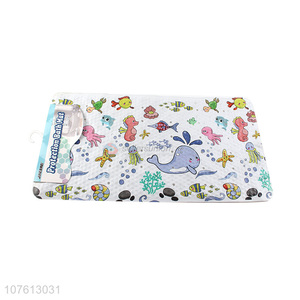 Promotional cheap cartoon sea animal printed pvc bath mat massage shower mat