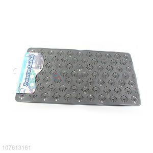 Latest arrival hollow flower non-slip pvc bath mat with suction cup