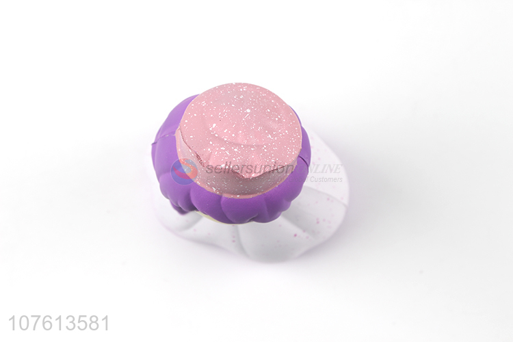 Purple-haired girl's chronic rebound toy