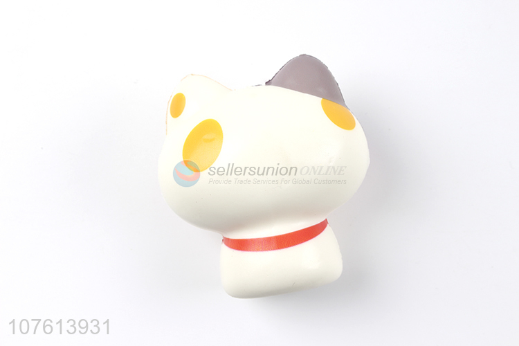 High-value cartoon colorful white and Pink cat shape rebound toy