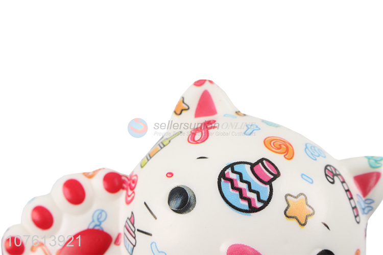 Novel design of lucky cat shape decompression small toy rebound toy