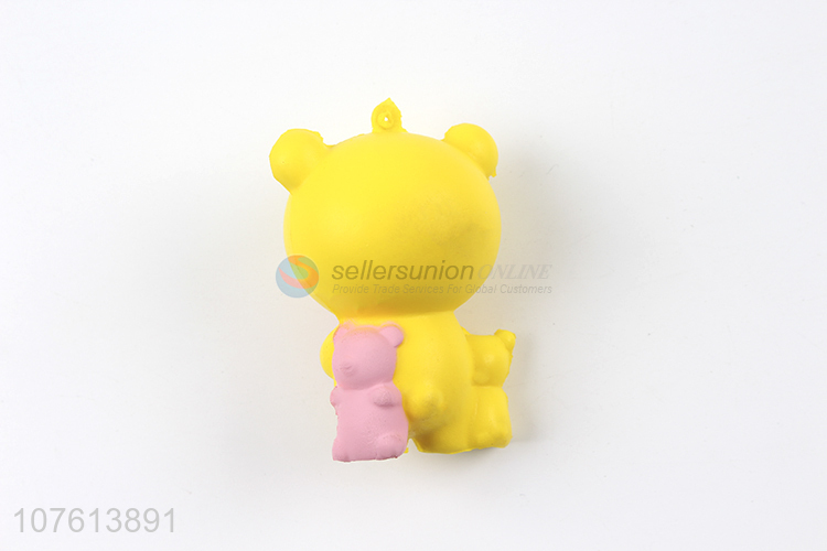 Low Price Yellow Bear shape decompression toy slow rebound toy