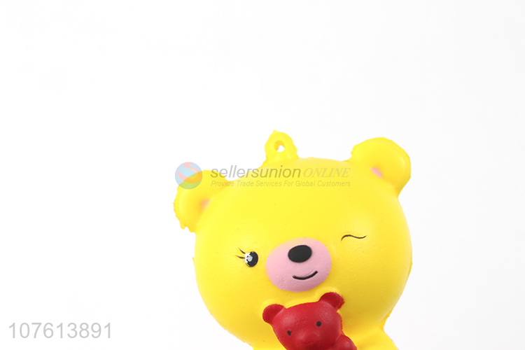 Low Price Yellow Bear shape decompression toy slow rebound toy