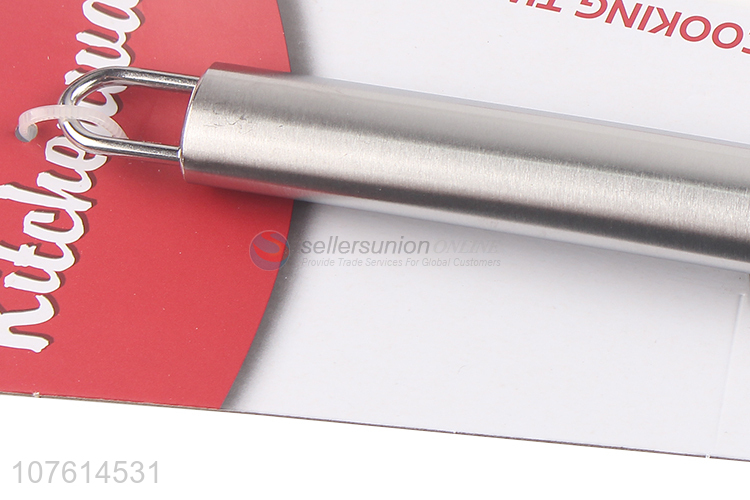 Factory price creative stainless steel handle silicone spoon for kitchen